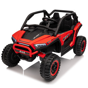 ANRLI 24V Kids Ride-On Car 2 Seater with Parent Remote, 4WD UTV, Bluetooth Music, LED Lights, Storage & All-Terrain Wheels