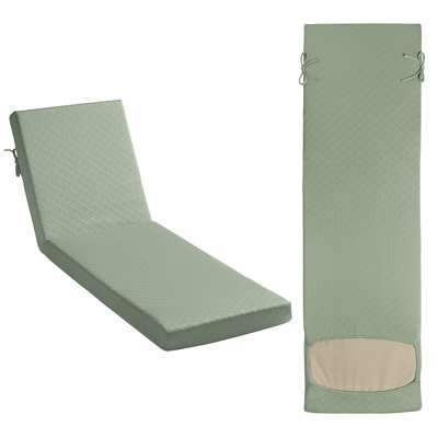 Housse de coussin pour chaise longue extensible ARDEN, housse de coussin de patio extensible en tricot, résistante à la décoloration, lavable à la machine, housse de remplacement intérieure / extérieure, s'adapte à plusieurs tailles, vert sauge