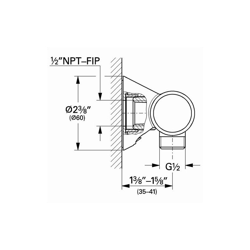 Sensia Wall Union in Satin Nickel
