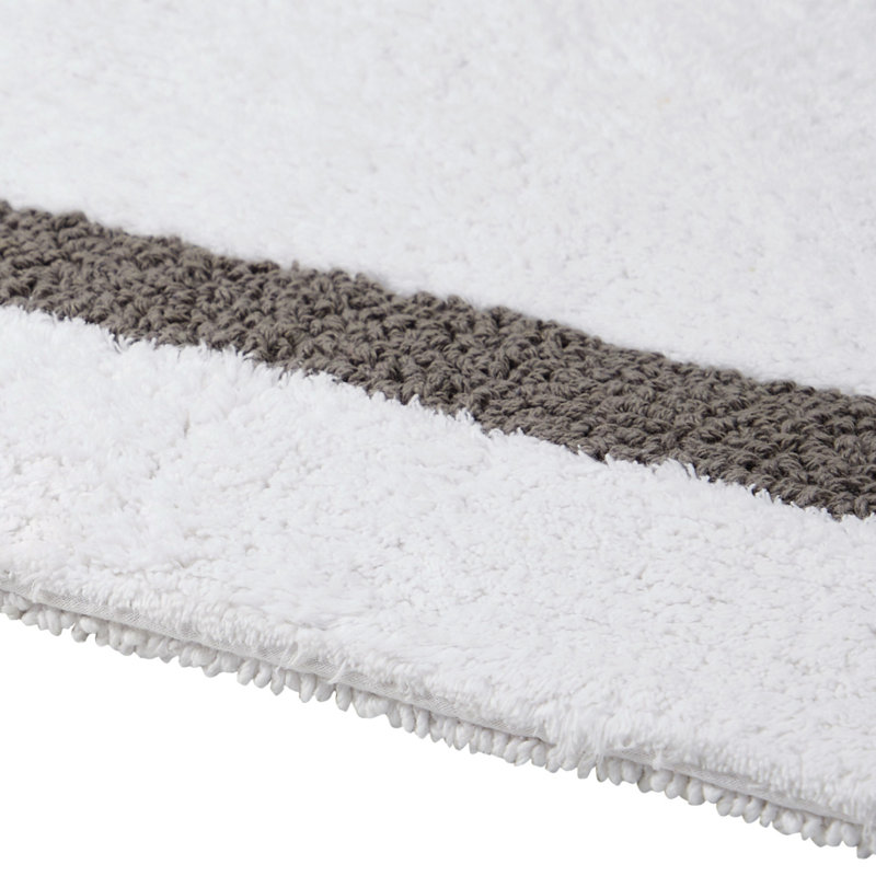 Makbul Premium 100% Cotton 5 Piece Bath Rug Sets with Race Track Pattern, Machine Washable, Super Absorbent & Tufted Weave Reversible Bath Mat for Bathroom