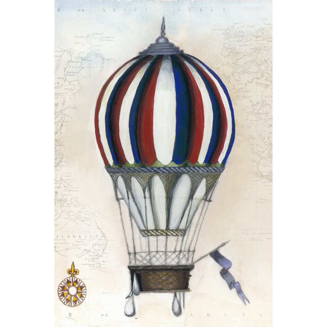 Leinwandbild Vintage Hot Air Balloons VI von Naomi McCavitt