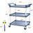 Plastic Utility Carts with Wheels, 3-Tier Restaurant Cart, Heavy Duty Rolling Cart Food Service Cart 420LBS, Bus Cart with Lockable Wheels and Rubber Hammer-113882378