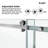 68-73" W X 76" H Frameless Single Sliding Shower Door with 3/8" (10mm) Clear Tempered Glass, Shatter-Resistant Film & Installation Hole Locator - Square Top Rail-116574862