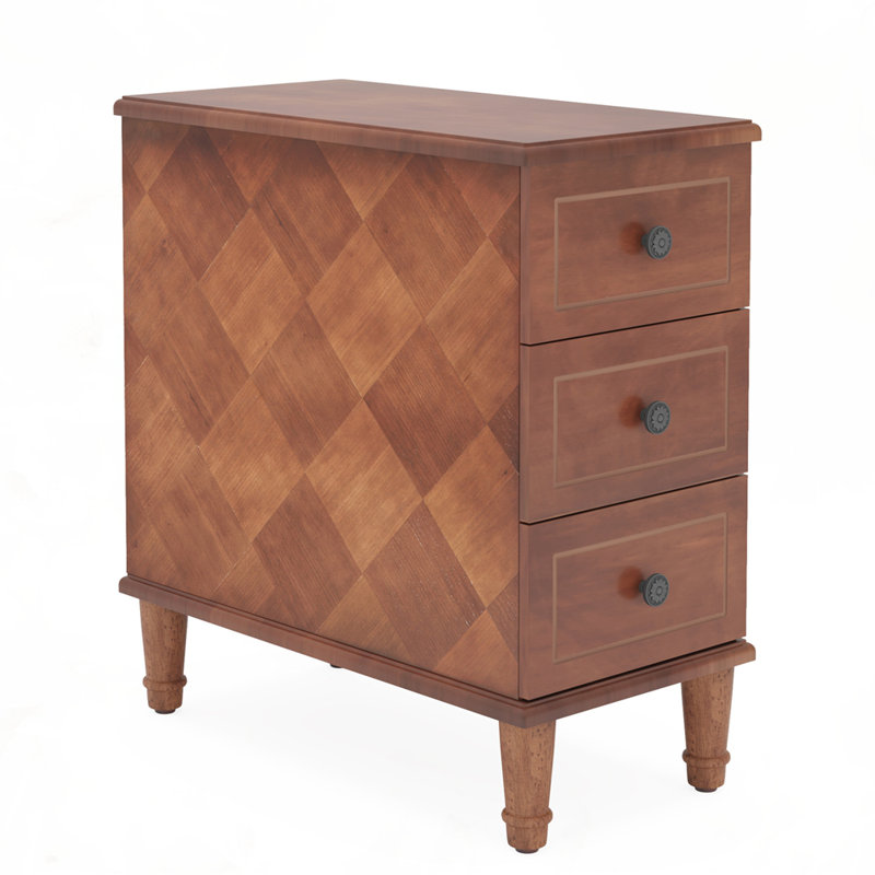 11.81" Solid Wood Narrow End Table
