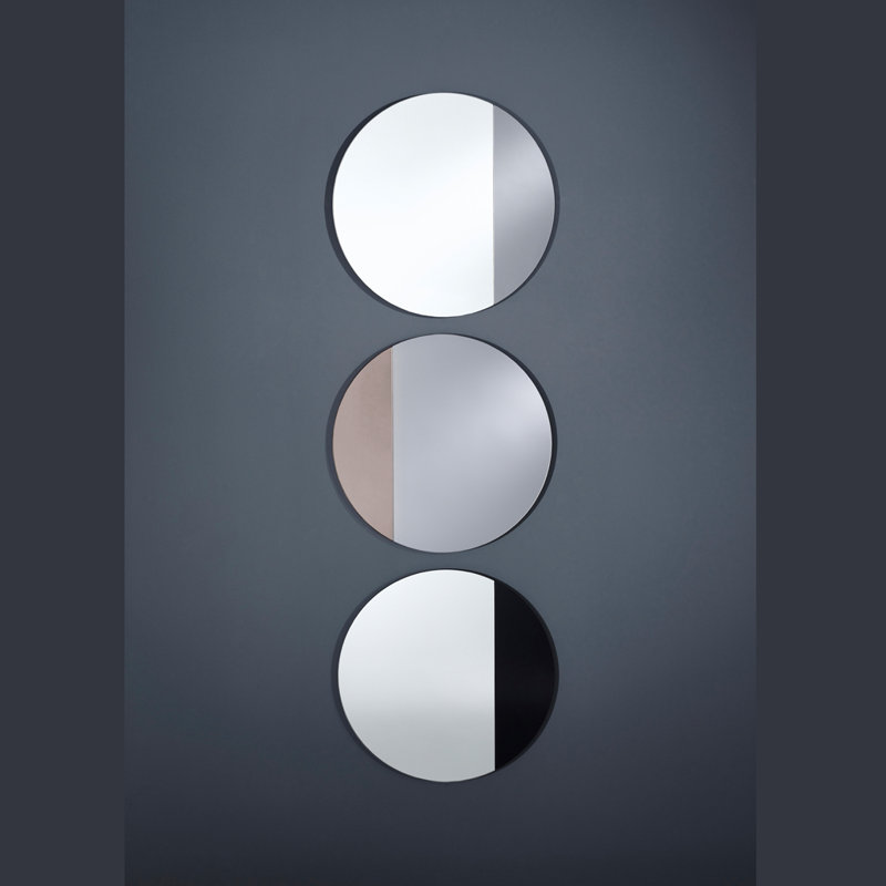 Folkert Accent Mirror, Black, 58cm H x 58cm W
