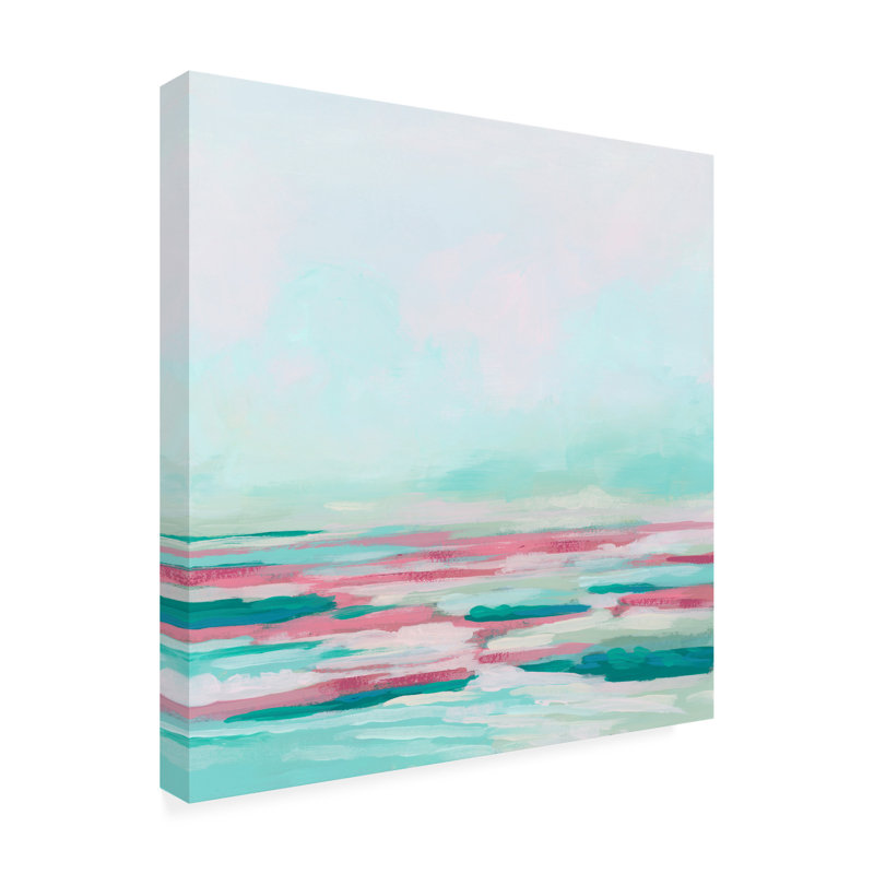 «Magenta Cove I» sur toile, H 14 po x l 14 po
