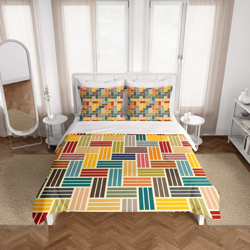 Abstract Duvet Cover, King Duvet Cover + 2 King Shams