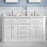 60" Palace Collection Quartz Carrara Cashmere Grey Bathroom Vanity Set With Hardware And F2-0012 Faucets in Chrome Finish