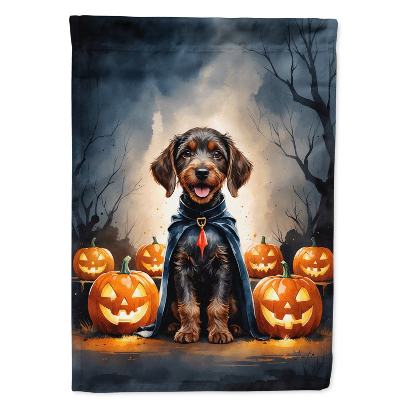 Drapeau de jardin chiot Halloween, Braque allemand