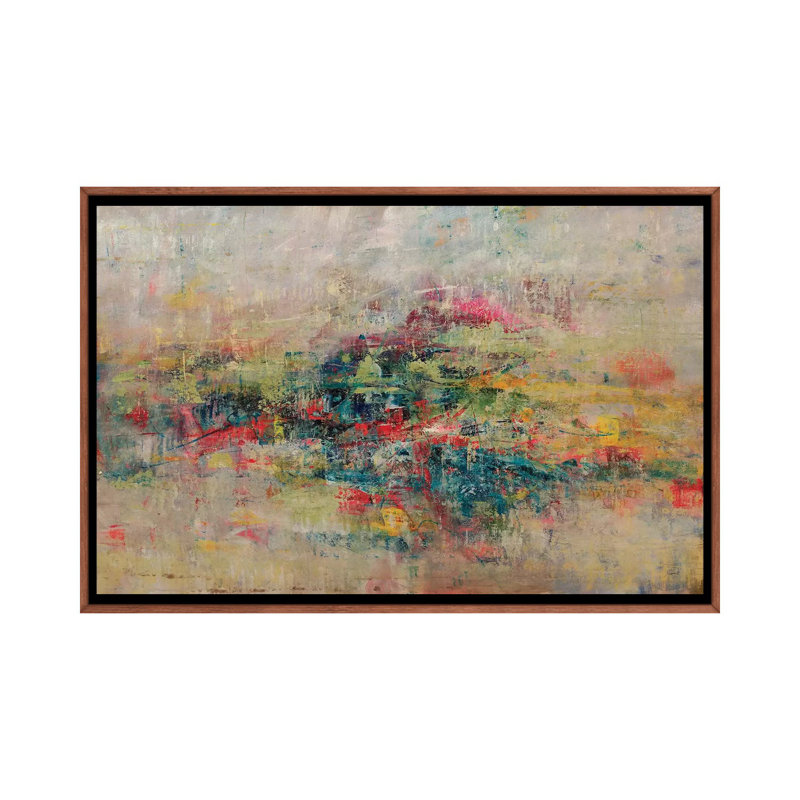 Crystalline par Julian Spencer - reproduction d'art, H 18 po x l 26 po x P 1,5 po, Toile avec cadre en bois brun classique