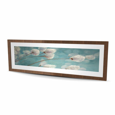 Cotton Grass Plants in the Wind | Rustic Framed Print Decor