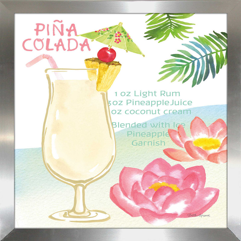 « tropical escapade ii », reproduction de peinture à l’aquarelle sur toile, H 25,5 po x l 25,5 po x P 1 po