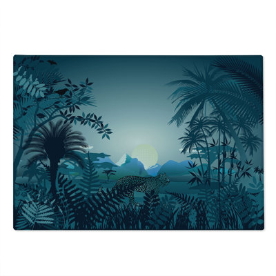 Planche à découper bleu sarcelle Ambesonne