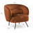 Jura Foam Upholstered Solid and Manufactured Wood Frame Lounge Chair with Gold Metal Legs -337152418