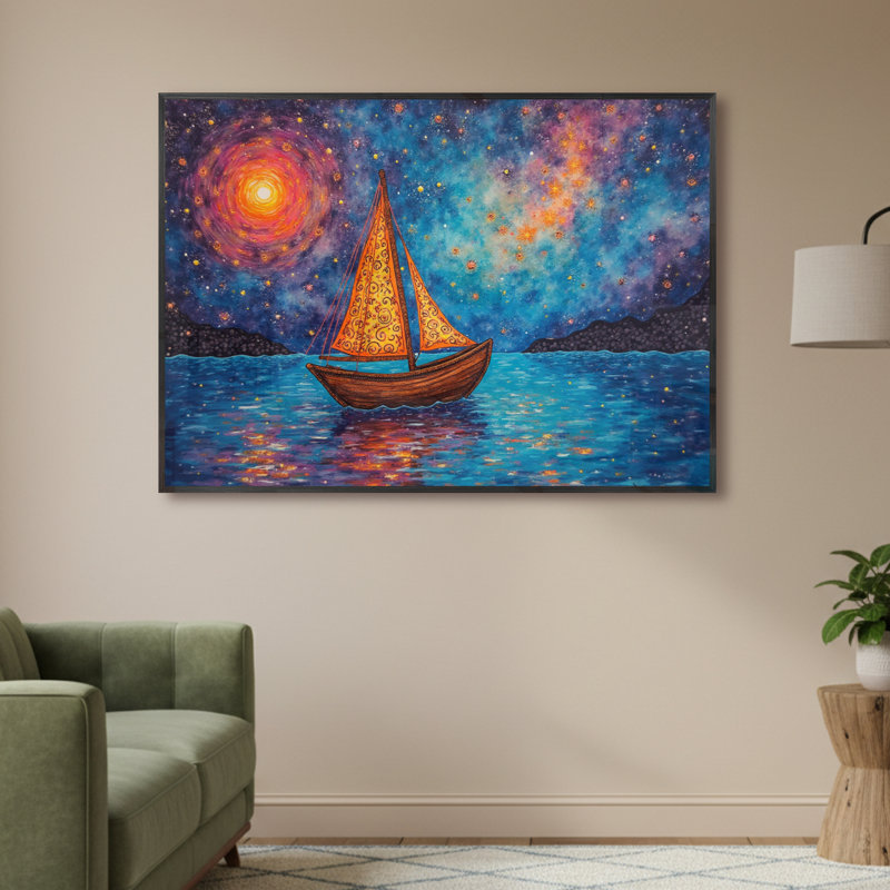 Single Picture Frame LED Illuminated Wall Art Wall Art on Glass / Aluminium, 50cm H x 60cm W