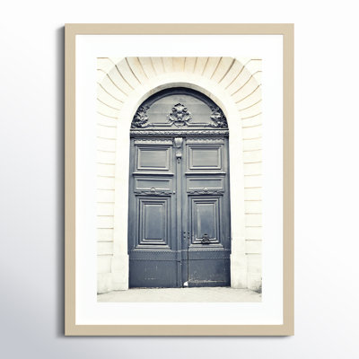 Black Paris Door Photo Print