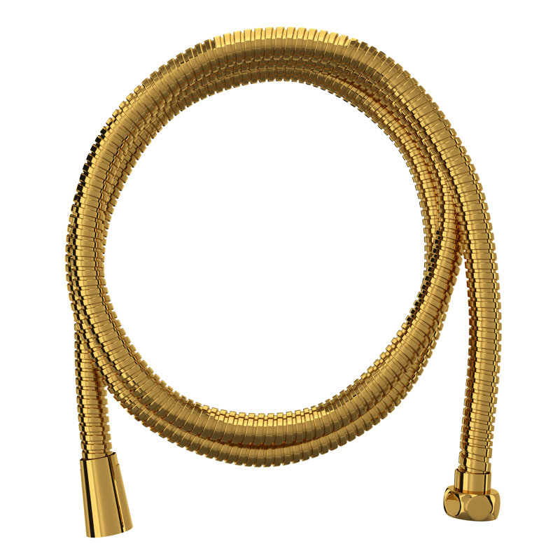 59" Flexible Shower Hose, Unlacquered Brass