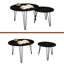 Ensemble de 2 tables basses gigognes rondes de 27,56 po, ensemble de tables de bout gigognes circulaires, plateau de table rond en marbre et base en métal robuste pour le salon et la chambre à coucher-1904715084