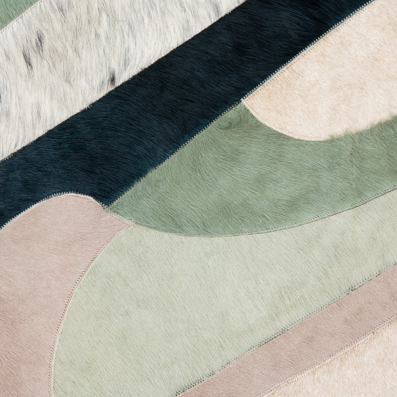 Tapis imprimé peau de vache Art Hide X Greg Natale, Rectangle de 5 pi x 8 pi