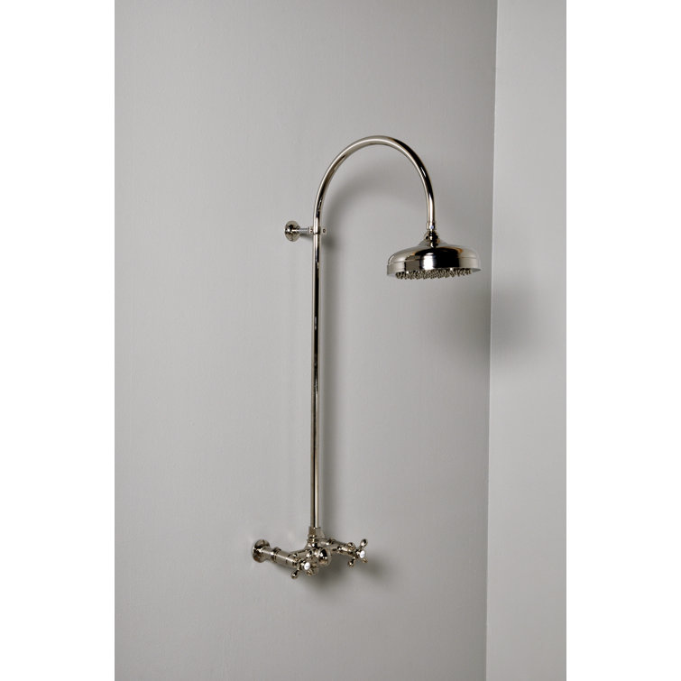 Exposed  Shower System 60" Wall Mounted Set with 7"Centre and Cross Handles