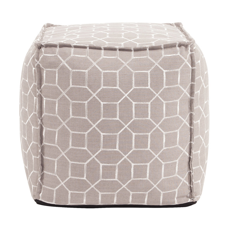McBride Upholstered Pouf, Slate