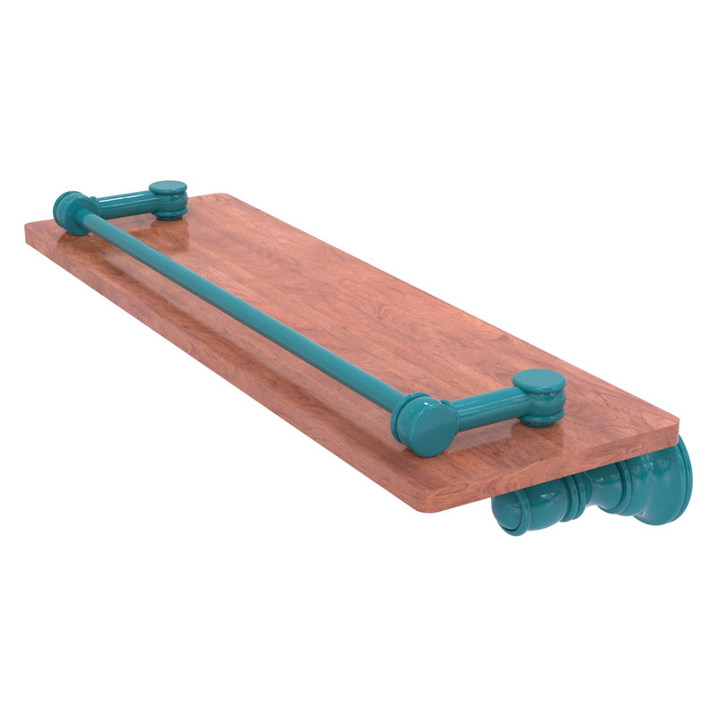 Tablette flottante Carolina, H 3,3 po x l 16 po x P 5,54 po, Bleu sarcelle Glokzin