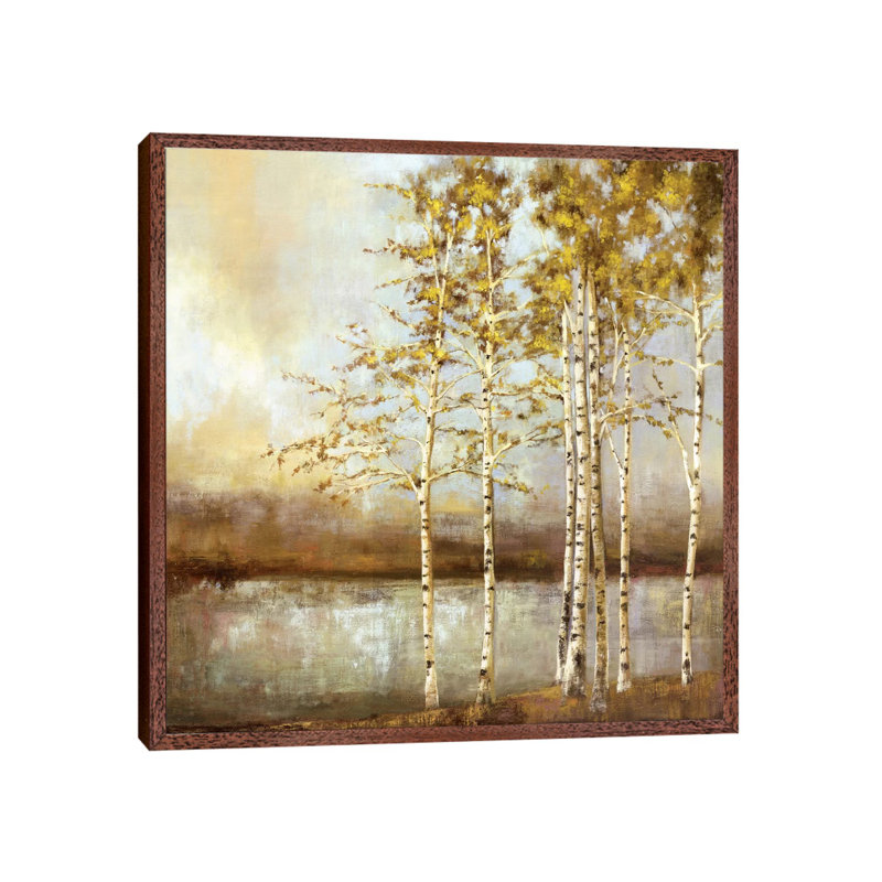 Swaying Together by Allison Pearce - Painting on Canvas, 93.98 cm H x 93.98 cm W, Classic Brown Wood Framed Canvas