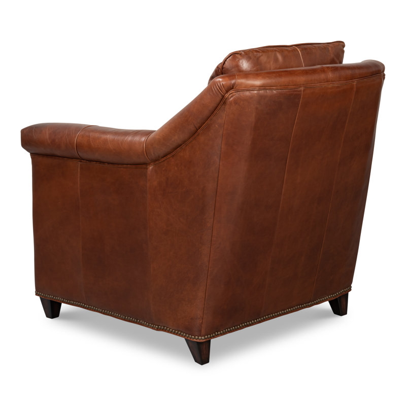 Vandike Club Chair, Newark Brown Leather