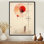 Red Moon Geometric Vintage Wanderings - Abstract Landscape Wall Art