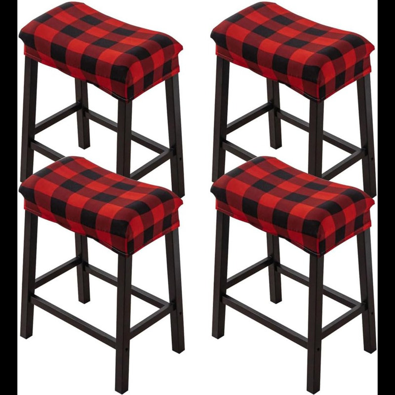 Bar Stool Cover Rectangle Set Of 4 Printed Stretch Counter Height Bar Stools Slipcovers Saddle Stool Slipcover Bench Seat Protector Backless Bar Stools Covers For Kitchen Counter