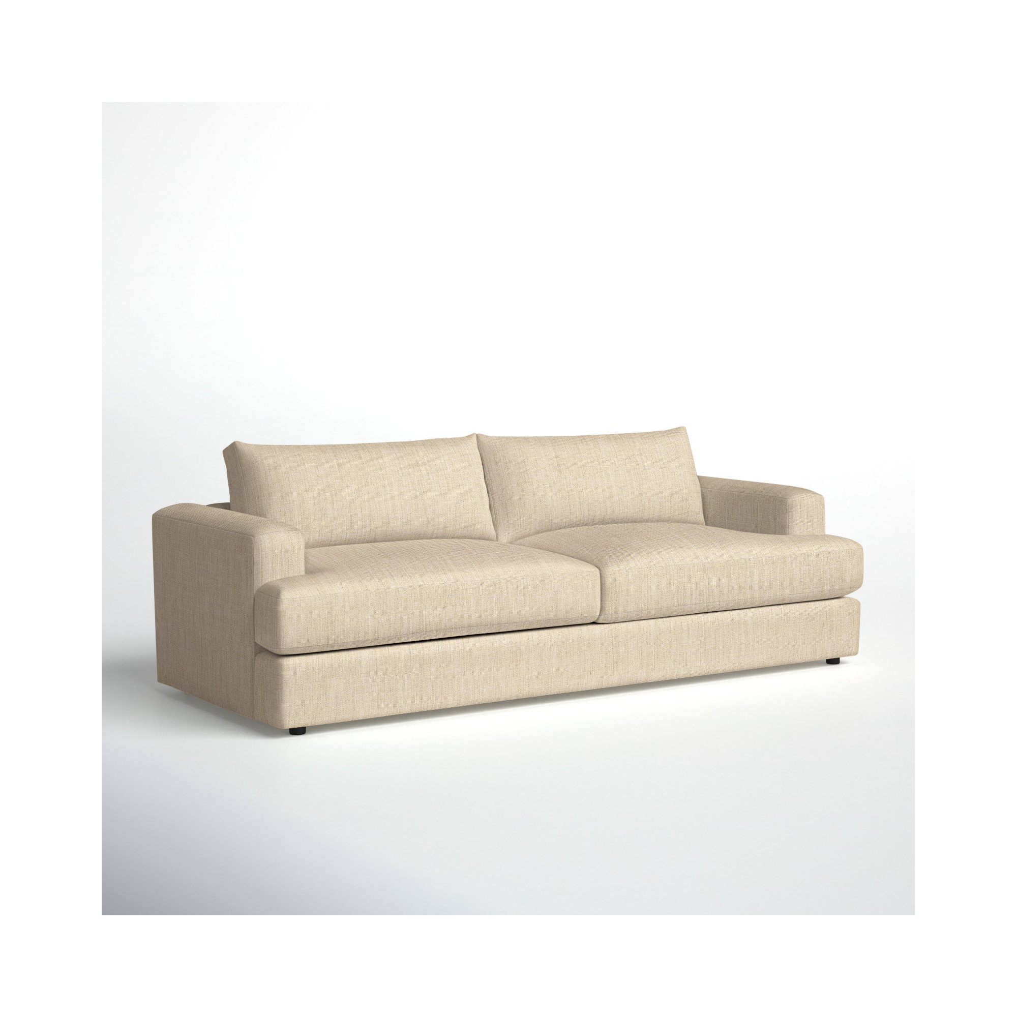 Cayden 96'' Upholstered Sofa, Canvas Flax Sunbrella® Canvas