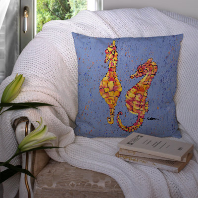  Coussin Seahorse on Blue