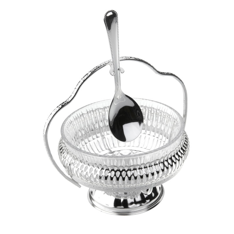 Queen Anne Glass Round Spoon Rest