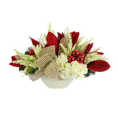 Johane Polysilk Hydrangea Arrangement in Pot