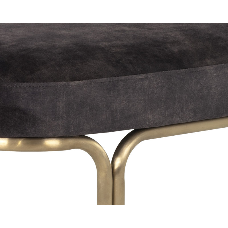 Polyester Upholstered Bench - Brown, Black