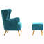 Kiro Upholstered Wingback Chair with Footstool-38292153