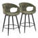 Curva 25" Fixed-Height Counter Stool With Tapered Metal Legs And Round Footrest - Set Of 2