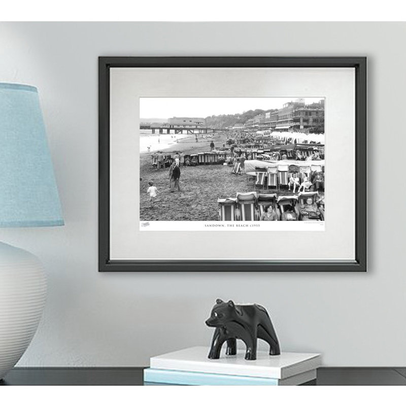 Sandown, The Beach C1955 - Single Picture Frame Print, 45cm H x 60cm W x 2.3cm D