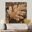 Frosty Oak Leaf I - Décoration murale feuilles de bois - sur bois de pin naturel