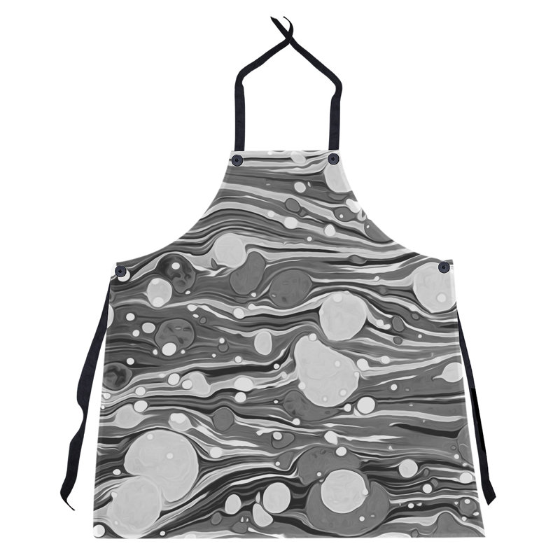Tablier spirales, Noir/blanc