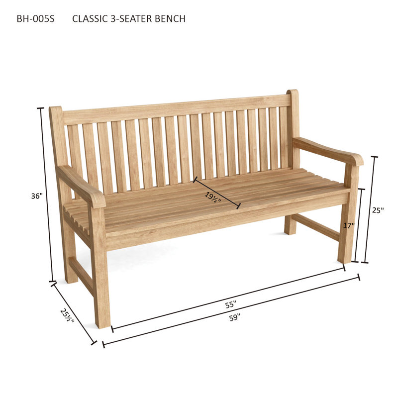 Classic Outdoor Teak Bench