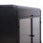 Modern Metal Frame Sideboard Buffet Cabinet With Tempered Figured Glass Doors, Flip Top & Inner Shelves