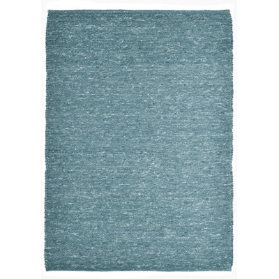 Hand Woven Wool Petrol Indoor Rug