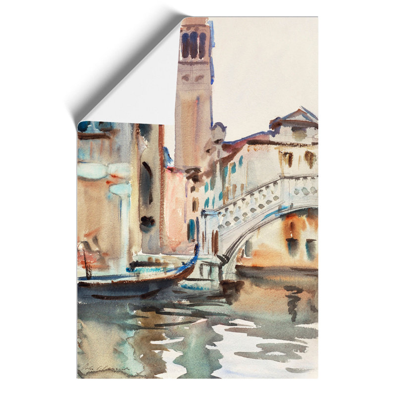 Bridge In Venice by John Singer Sargent - No Frame Painting, 42cm H x 30cm W x 0.1cm D