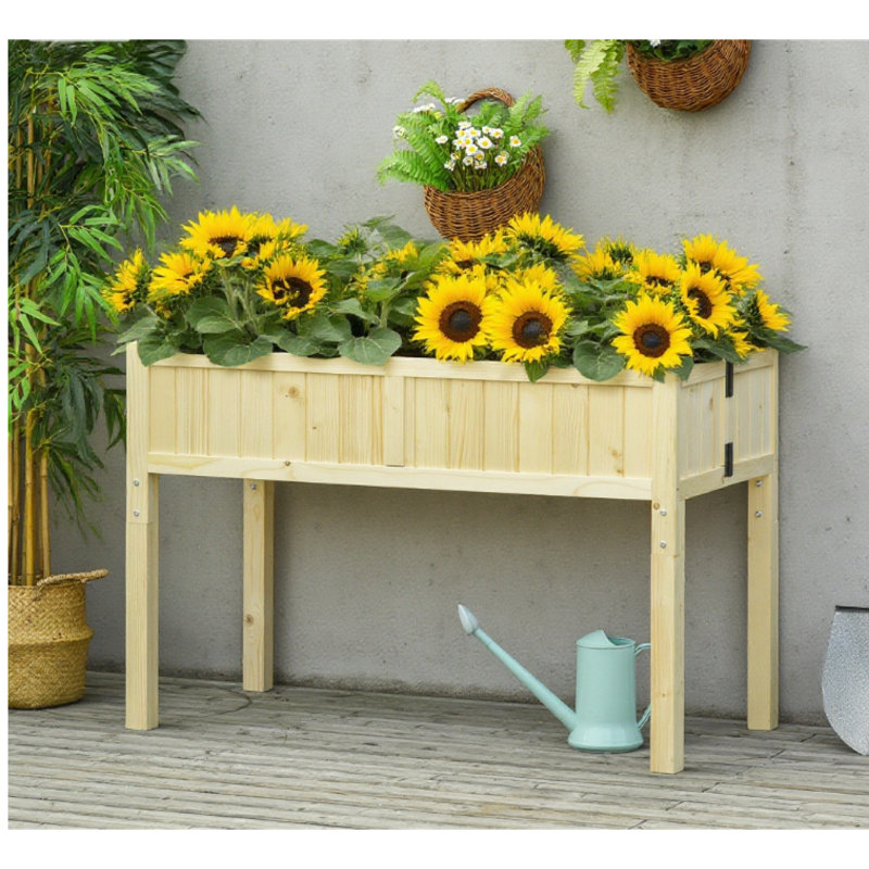 Jardinières en bois naturel peu encombrantes, style rustique pour la maison