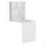 Table flottante, bureau, blanc