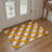 Geoform Modern Machine Washable Yellow / Beige / Purple Indoor Area Rug with Non-Slip Backing-442433446