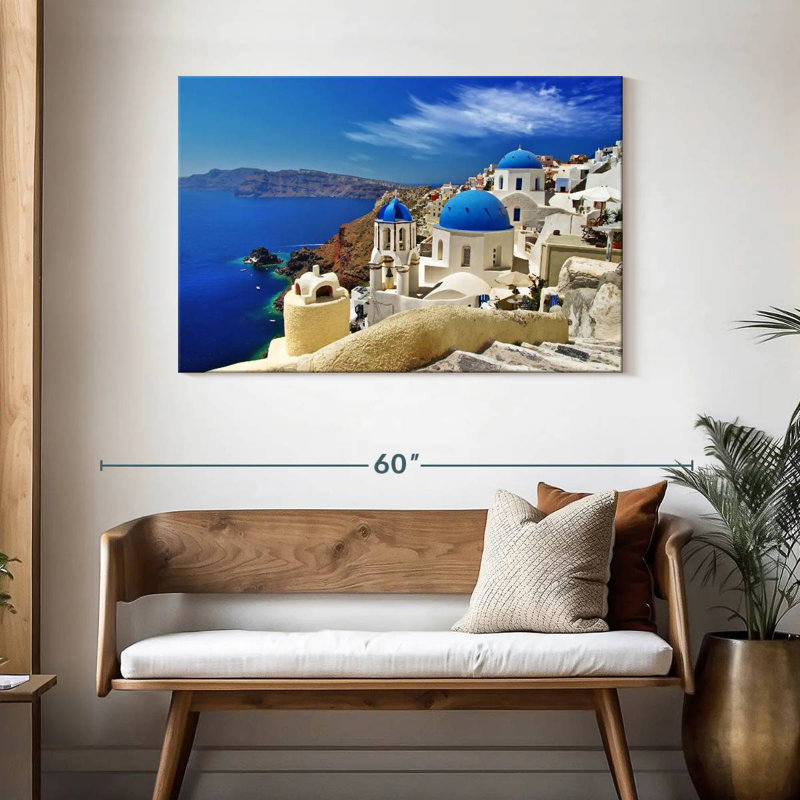Ravi Santorini Cliffside Caldera, 30" H x 45" W