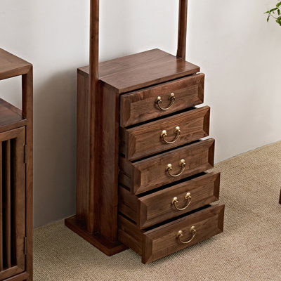 Elegant Vintage Garment Rack with Storage