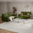 Bellinger 58" Velvet Square Arms Tufted Seat Golden Metal Feet Loveseat-994561882